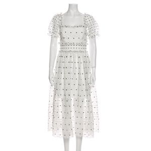 Self-Portrait Lace Dot Dress